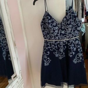 Teeze Me Blue Glitter Party Dress